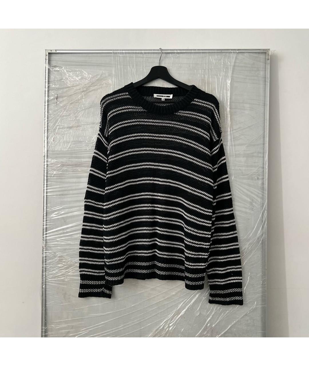 MCQ ALEXANDER MCQUEEN Черный льняной джемпер / свитер, фото 5