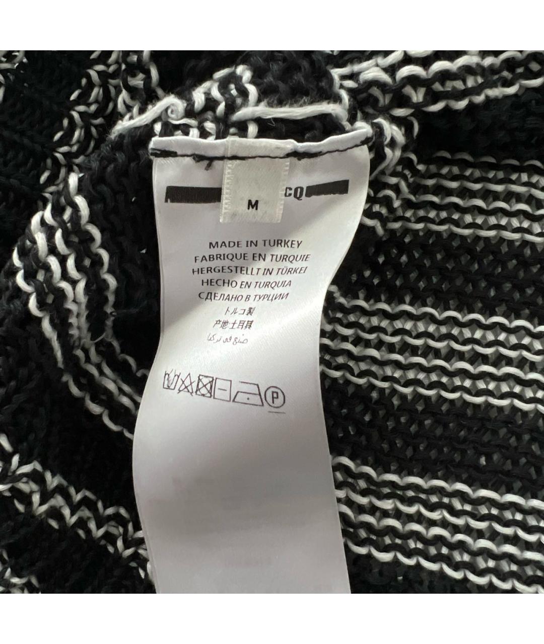 MCQ ALEXANDER MCQUEEN Черный льняной джемпер / свитер, фото 4