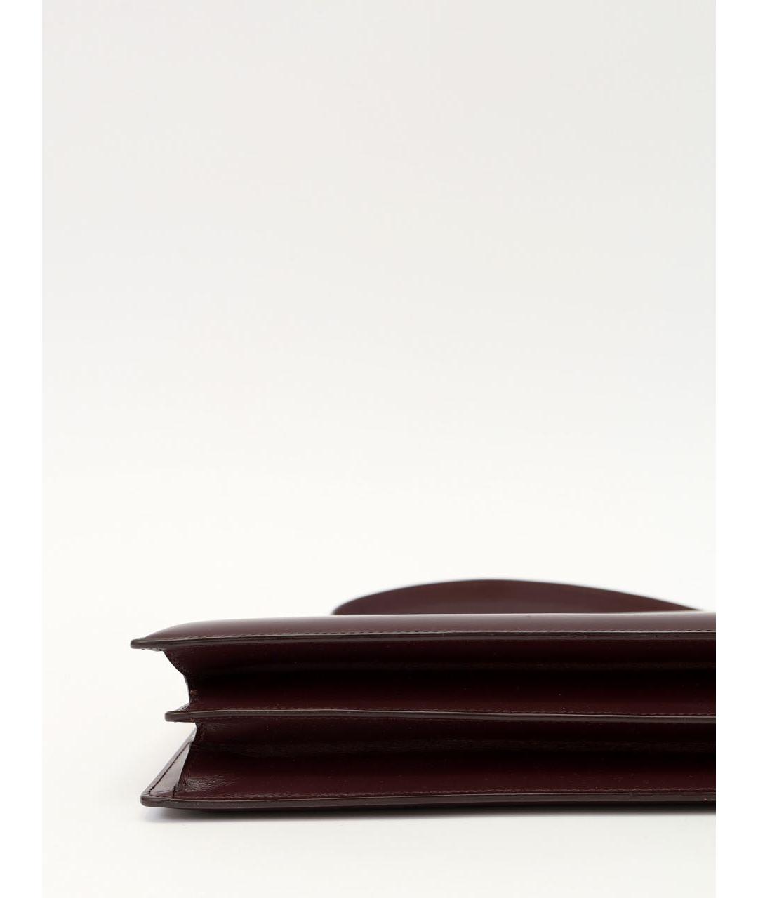 CELINE Бордовая кожаная сумка тоут, фото 6