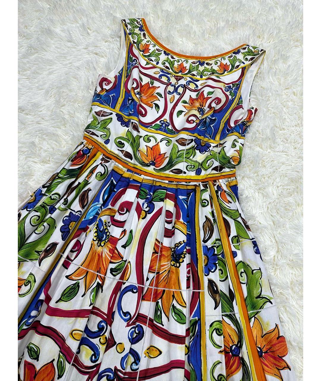 DOLCE&GABBANA Мульти хлопковый сарафан, фото 4