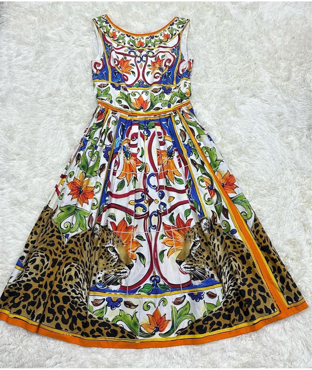 DOLCE&GABBANA Мульти хлопковый сарафан, фото 8