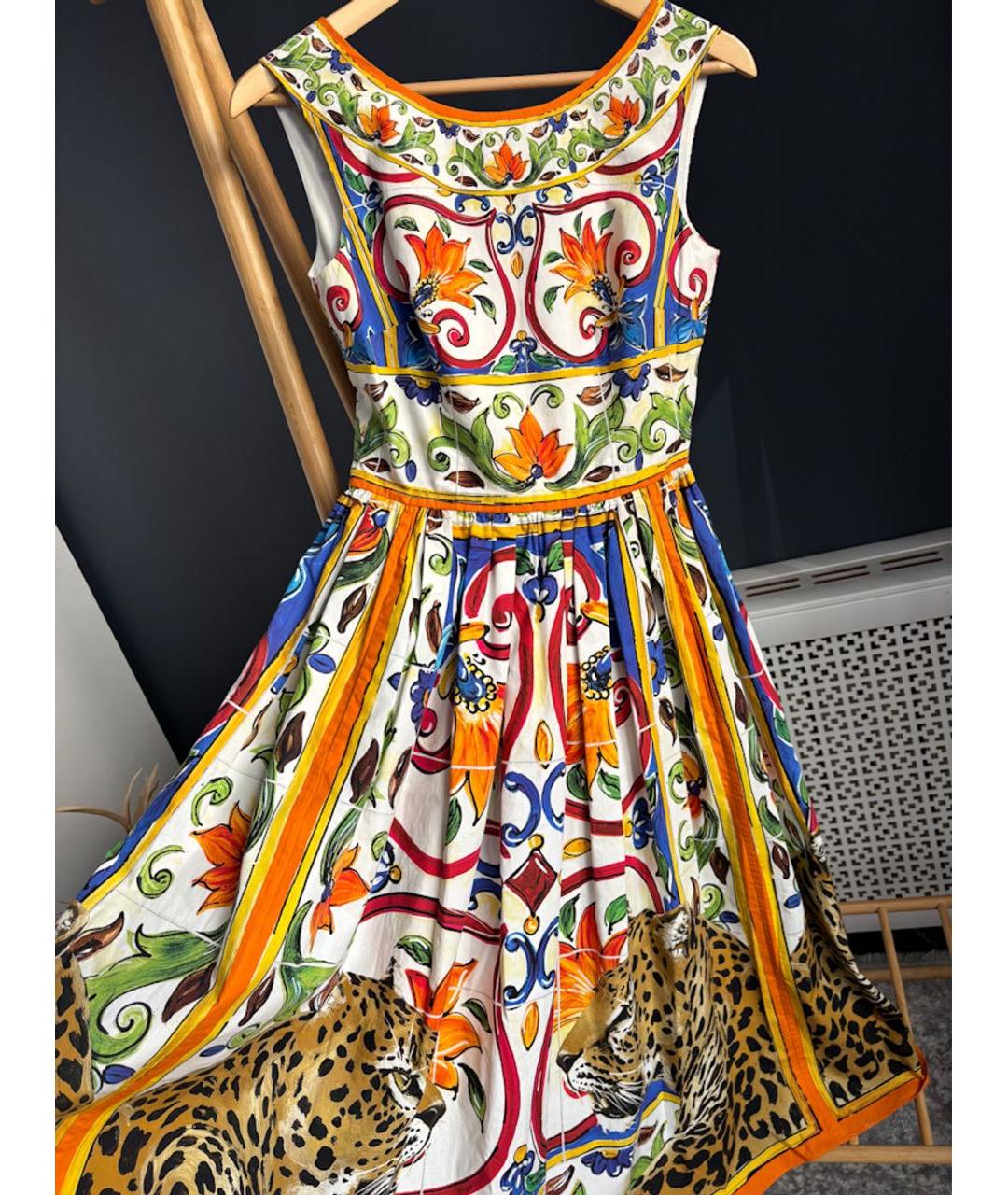 DOLCE&GABBANA Мульти хлопковый сарафан, фото 7