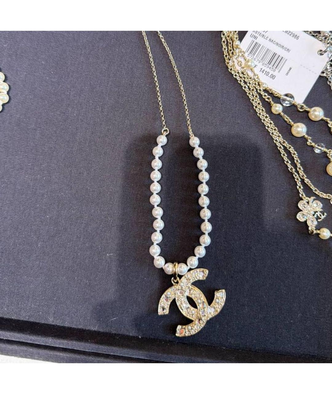 CHANEL Золотое металлическое колье, фото 7