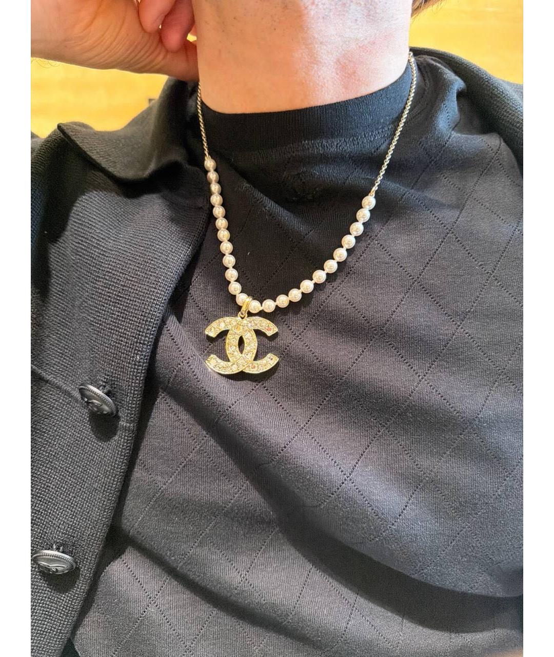 CHANEL Золотое металлическое колье, фото 2