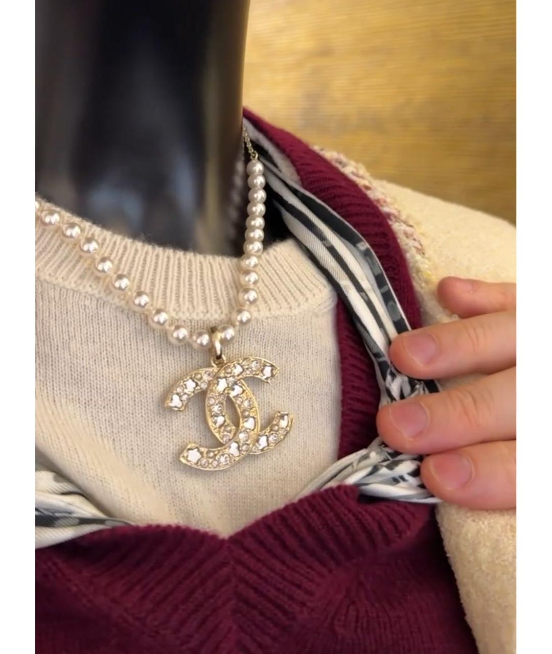 CHANEL Золотое металлическое колье, фото 4