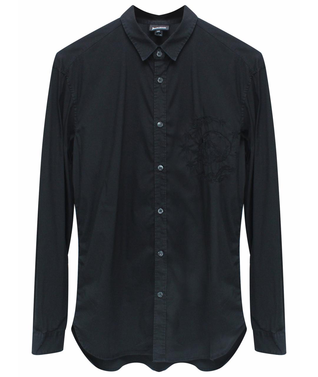 JUST CAVALLI Черная хлопковая кэжуал рубашка, фото 1