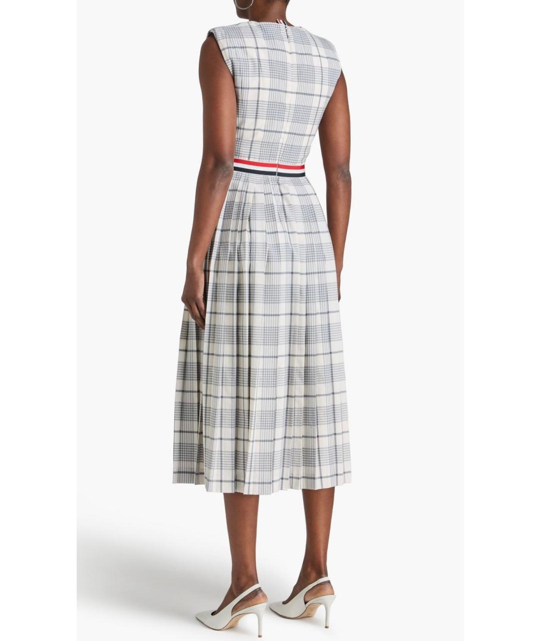 THOM BROWNE Серое шерстяное коктейльное платье, фото 3