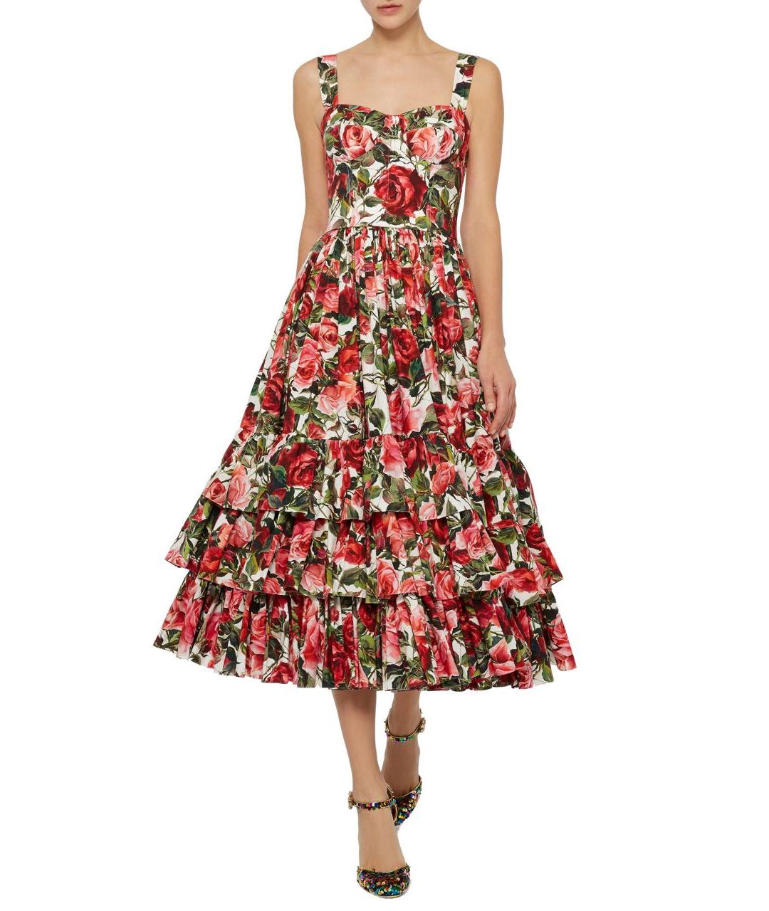 DOLCE&GABBANA Мульти коктейльное платье, фото 6