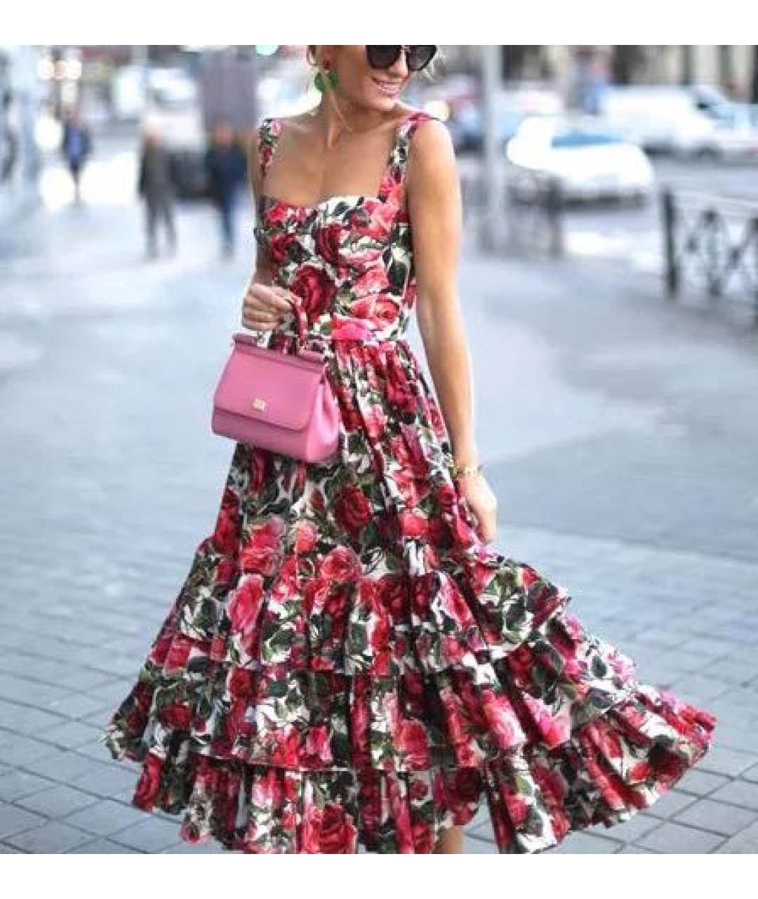 DOLCE&GABBANA Мульти коктейльное платье, фото 7