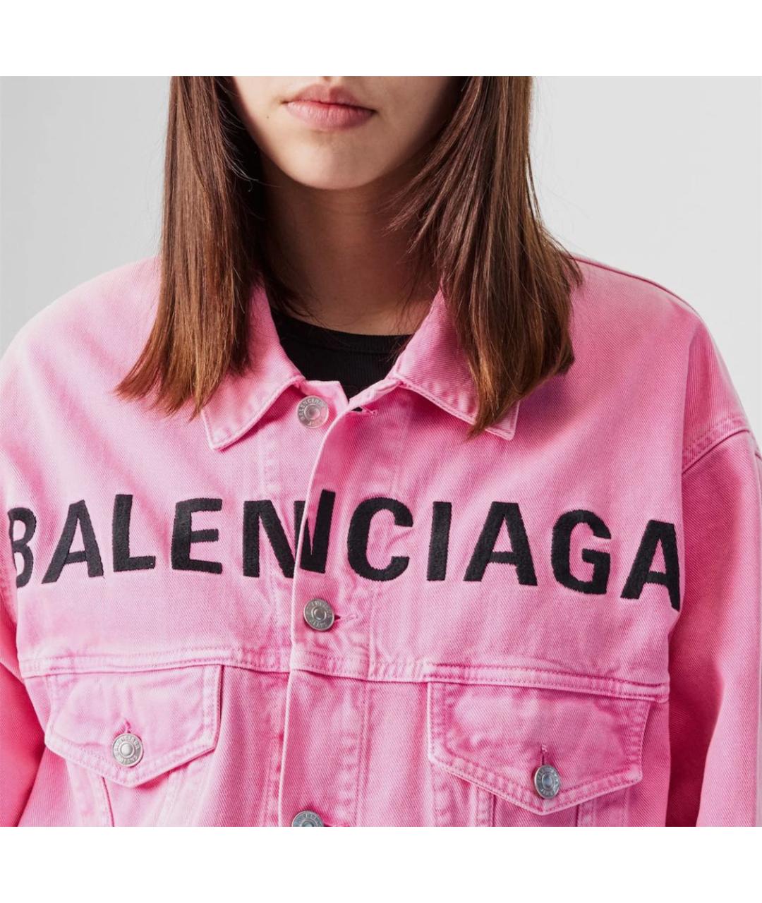 BALENCIAGA Розовая деним куртка, фото 4