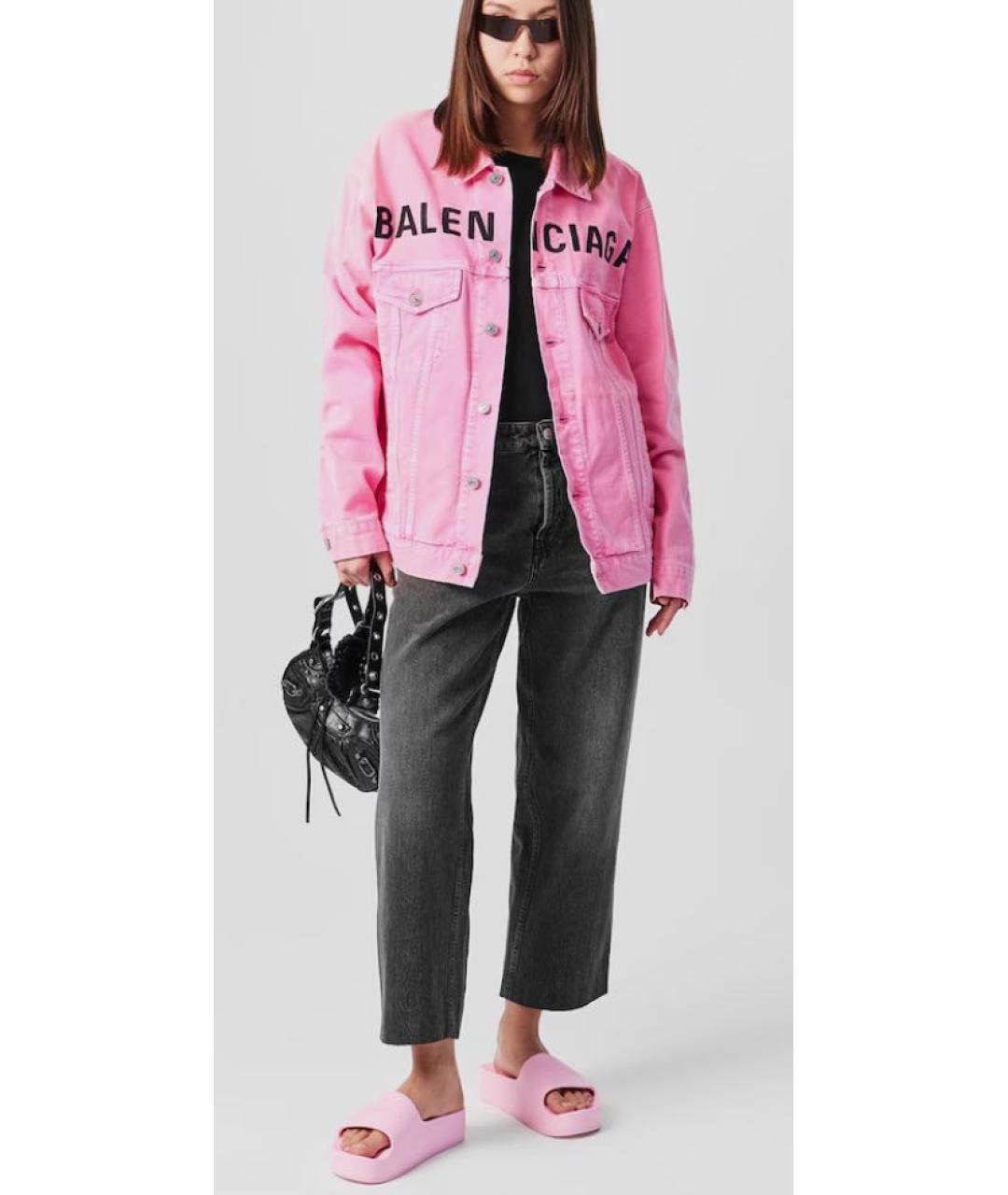 BALENCIAGA Розовая деним куртка, фото 5
