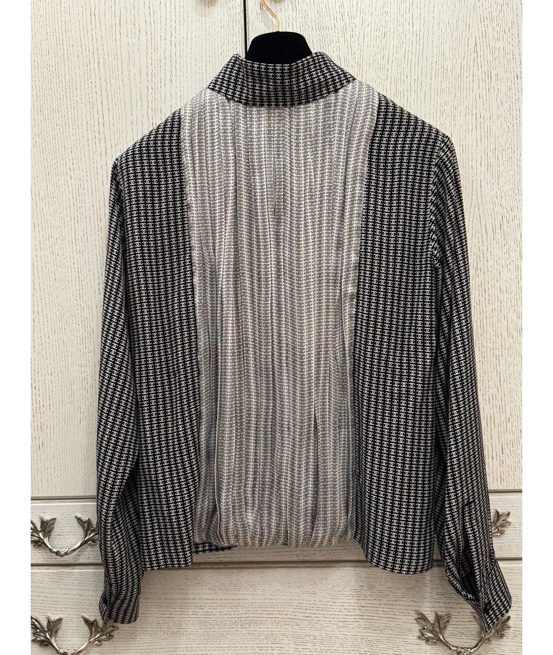 CHANEL Черная шелковая блузы, фото 2