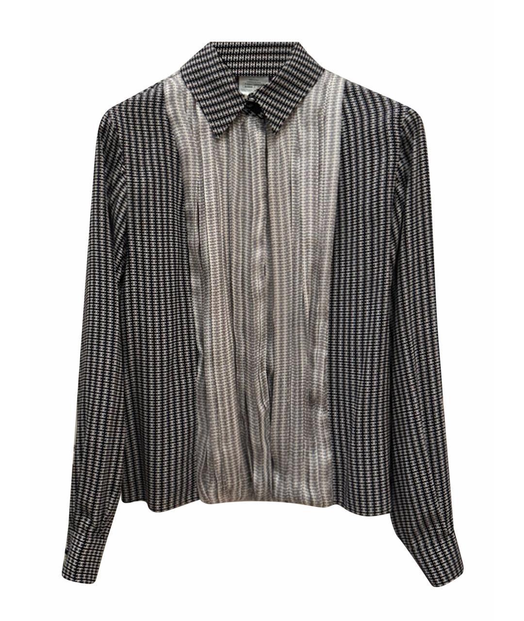 CHANEL Черная шелковая блузы, фото 1