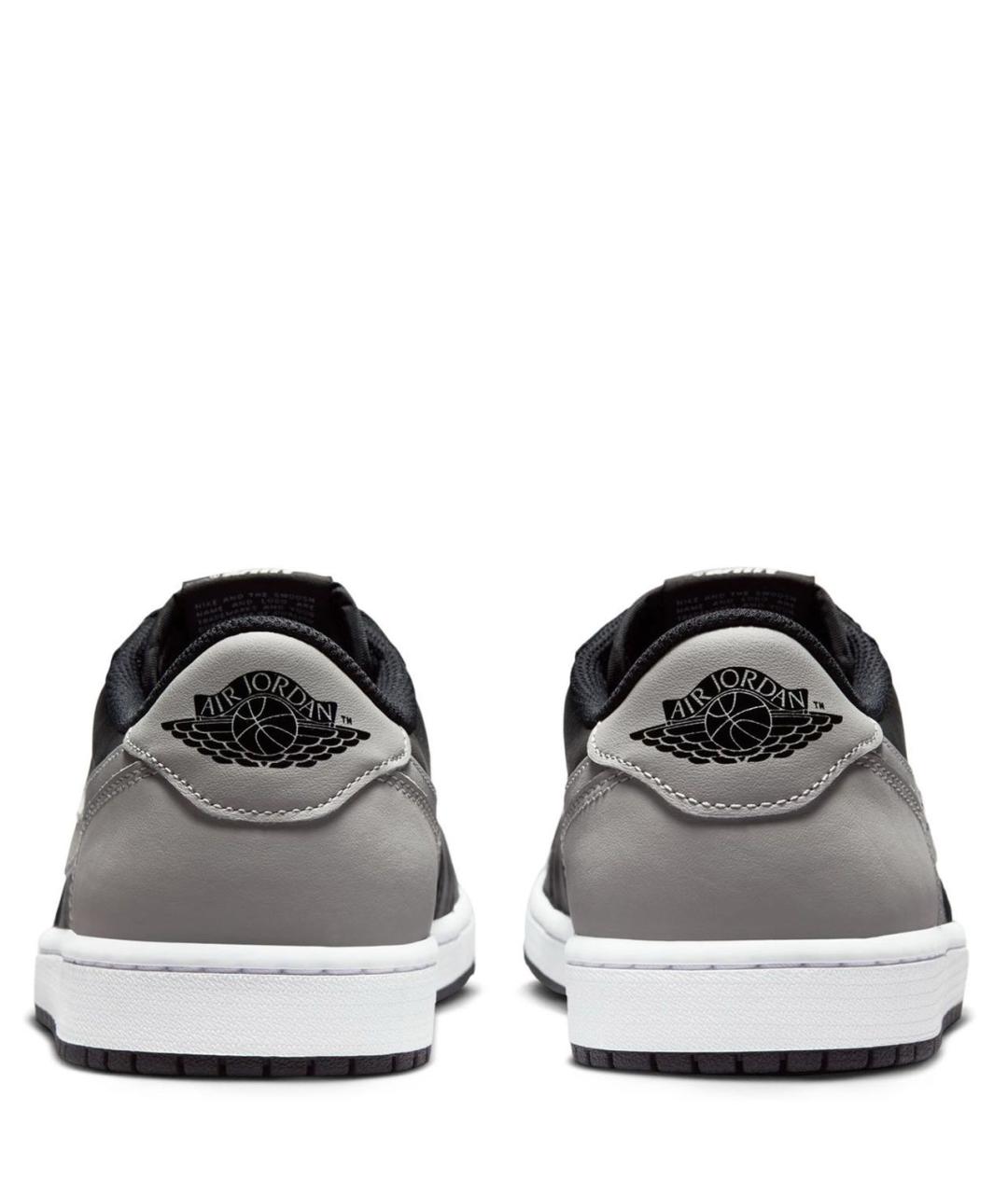 JORDAN Черные кожаные низкие кроссовки / кеды, фото 6