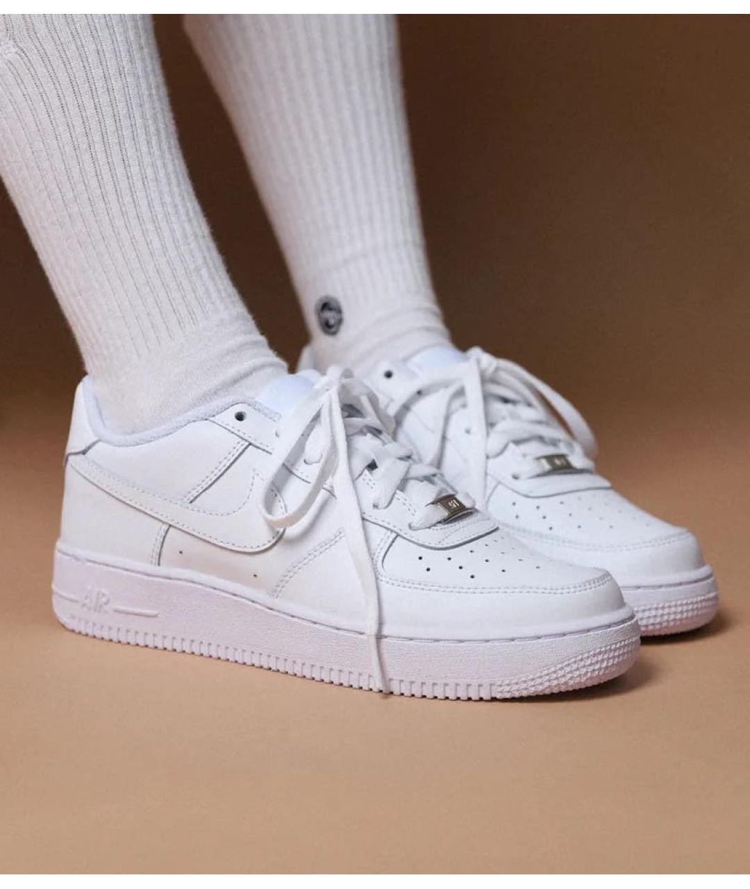 NIKE Белые кожаные кроссовки, фото 8