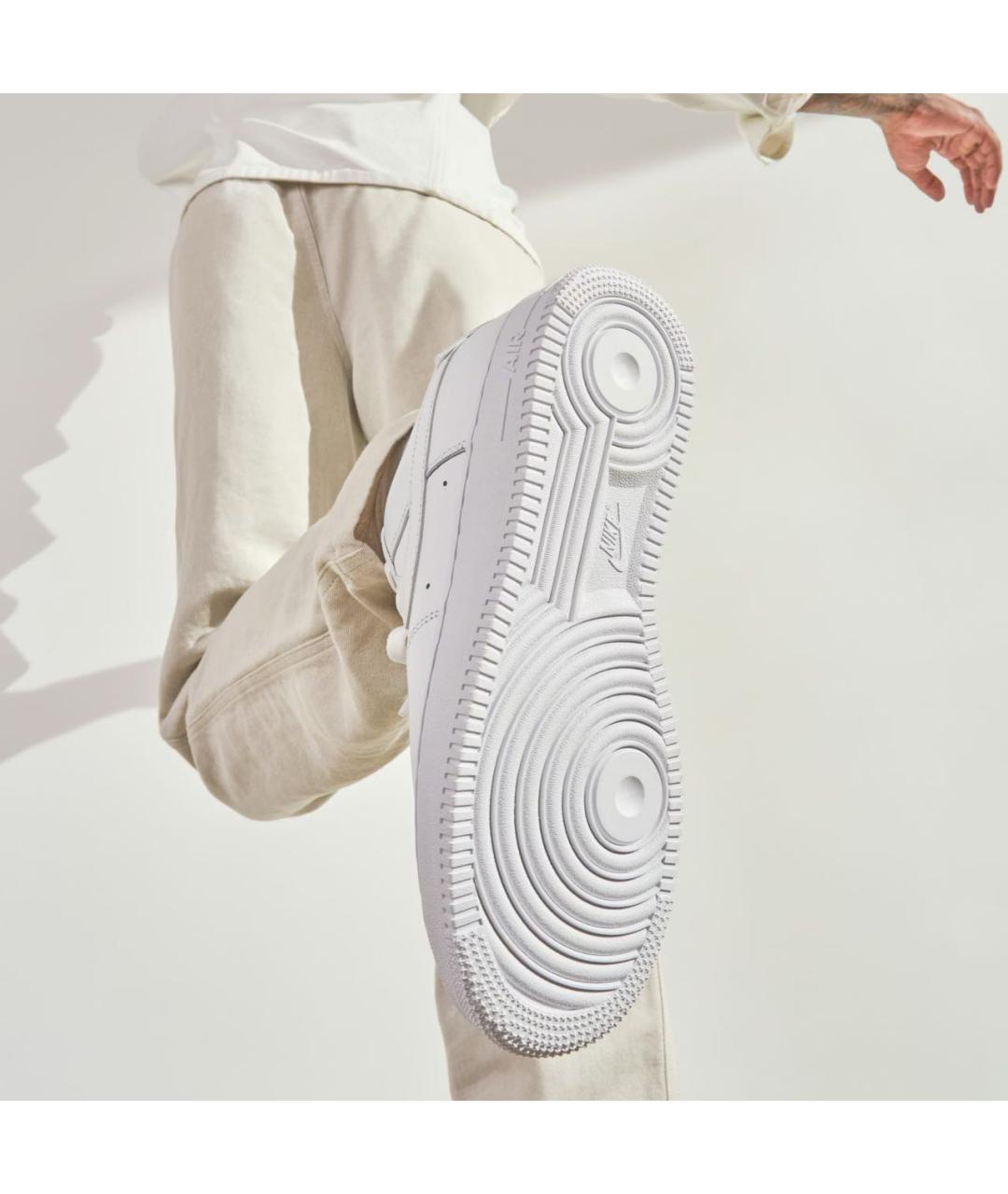 NIKE Белые кожаные кроссовки, фото 4