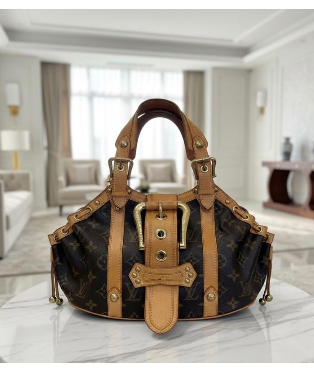 LOUIS VUITTON Коричневая сумка с короткими ручками, фото 4