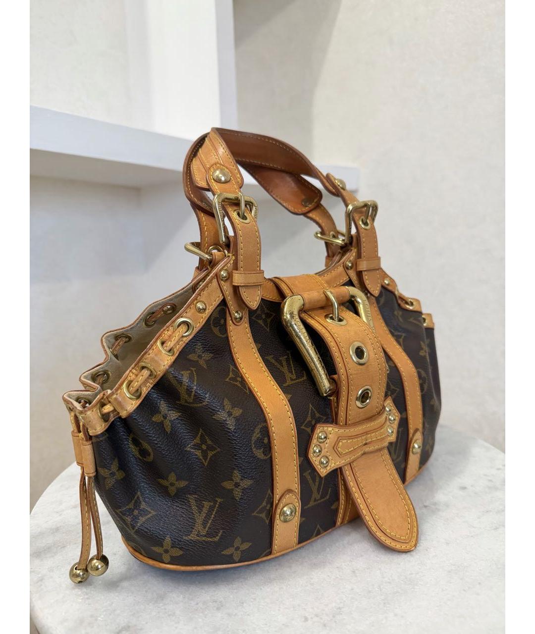 LOUIS VUITTON Коричневая сумка с короткими ручками, фото 5