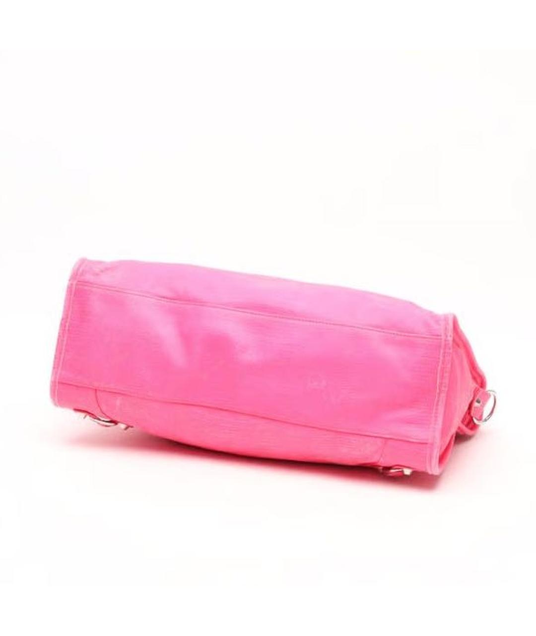 BALENCIAGA Фуксия кожаная сумка через плечо, фото 3