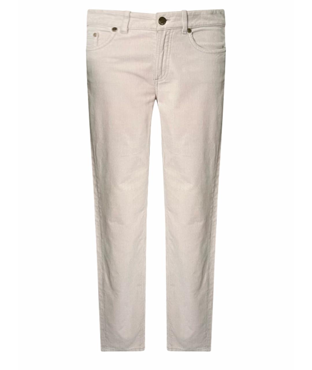 LORO PIANA Бежевые хлопковые прямые джинсы, фото 1