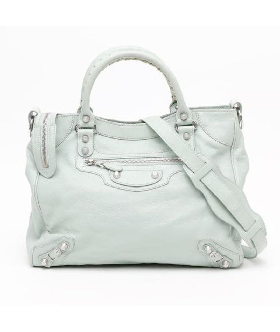 BALENCIAGA Зеленая кожаная сумка через плечо, фото 8