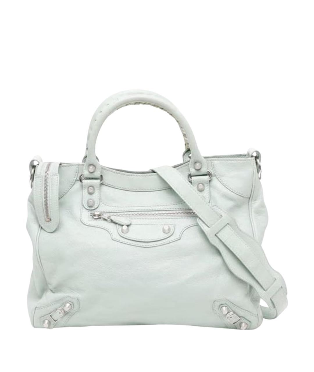 BALENCIAGA Зеленая кожаная сумка через плечо, фото 9