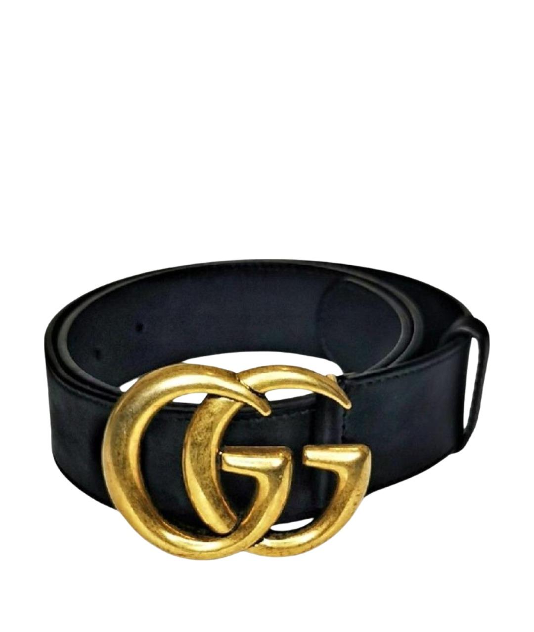 GUCCI Черный кожаный ремень, фото 1