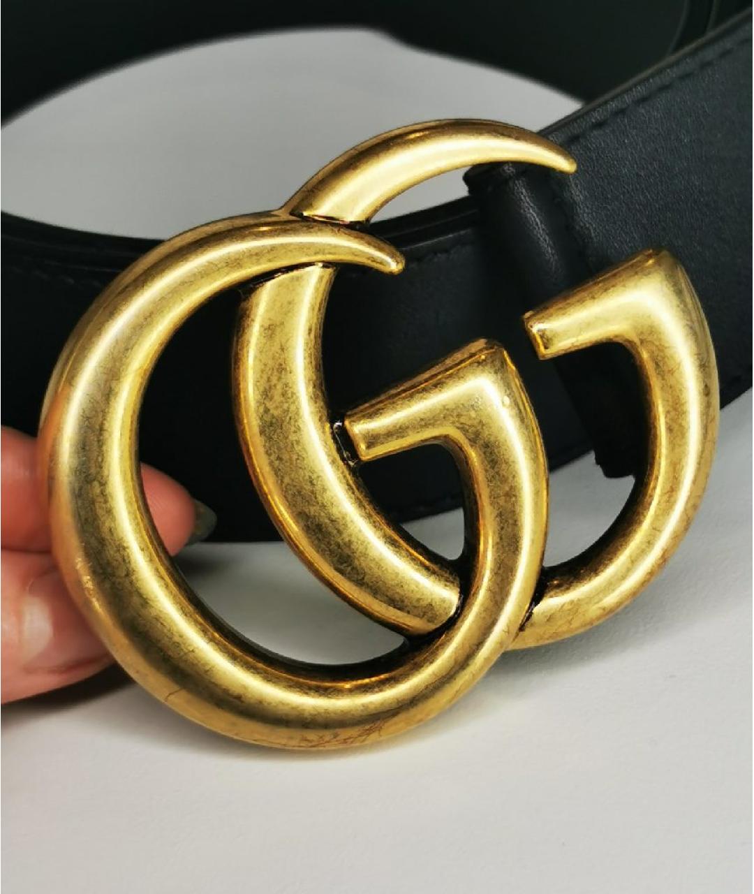 GUCCI Черный кожаный ремень, фото 7