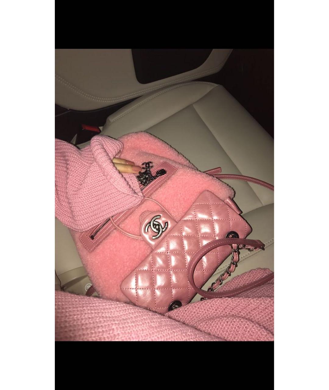 CHANEL Коралловый кожаный рюкзак, фото 2
