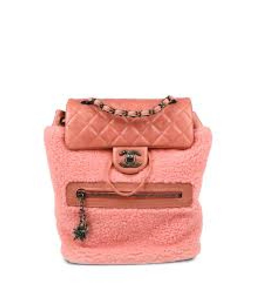 CHANEL Коралловый кожаный рюкзак, фото 1