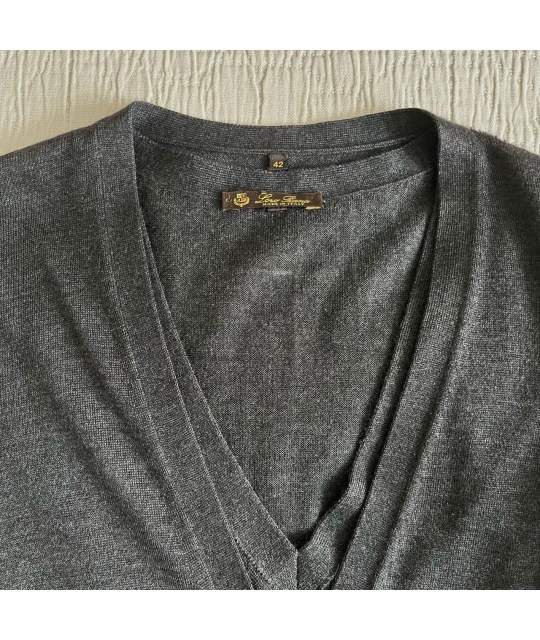 LORO PIANA Антрацитовый кашемировый костюм с юбками, фото 5