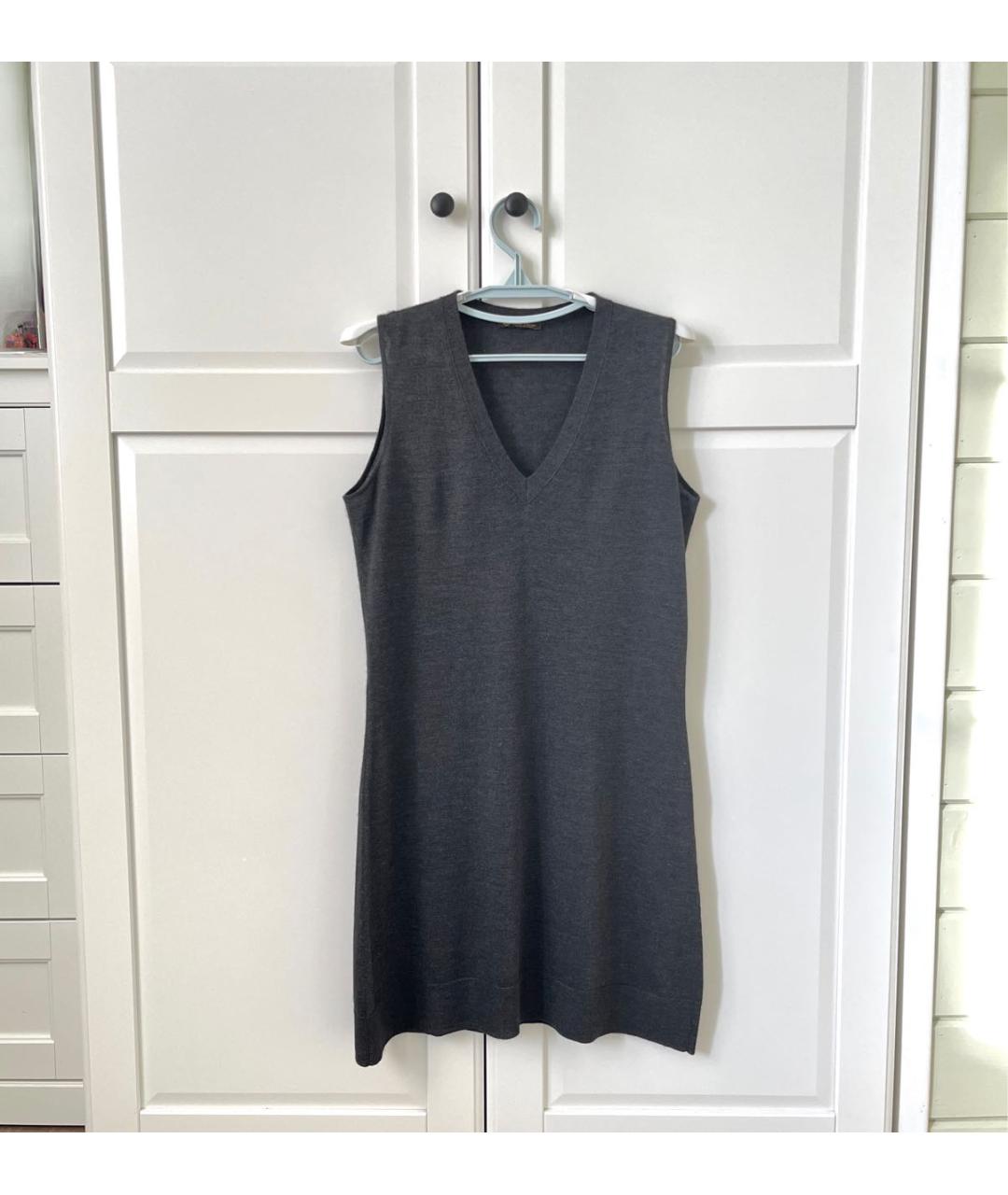 LORO PIANA Антрацитовый кашемировый костюм с юбками, фото 3