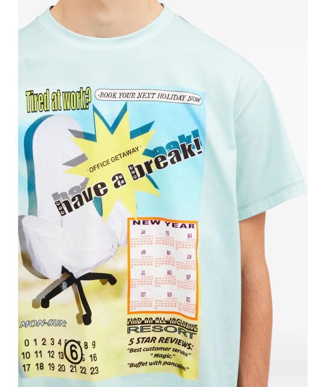 MM6 MAISON MARGIELA Мульти хлопковая футболка, фото 5