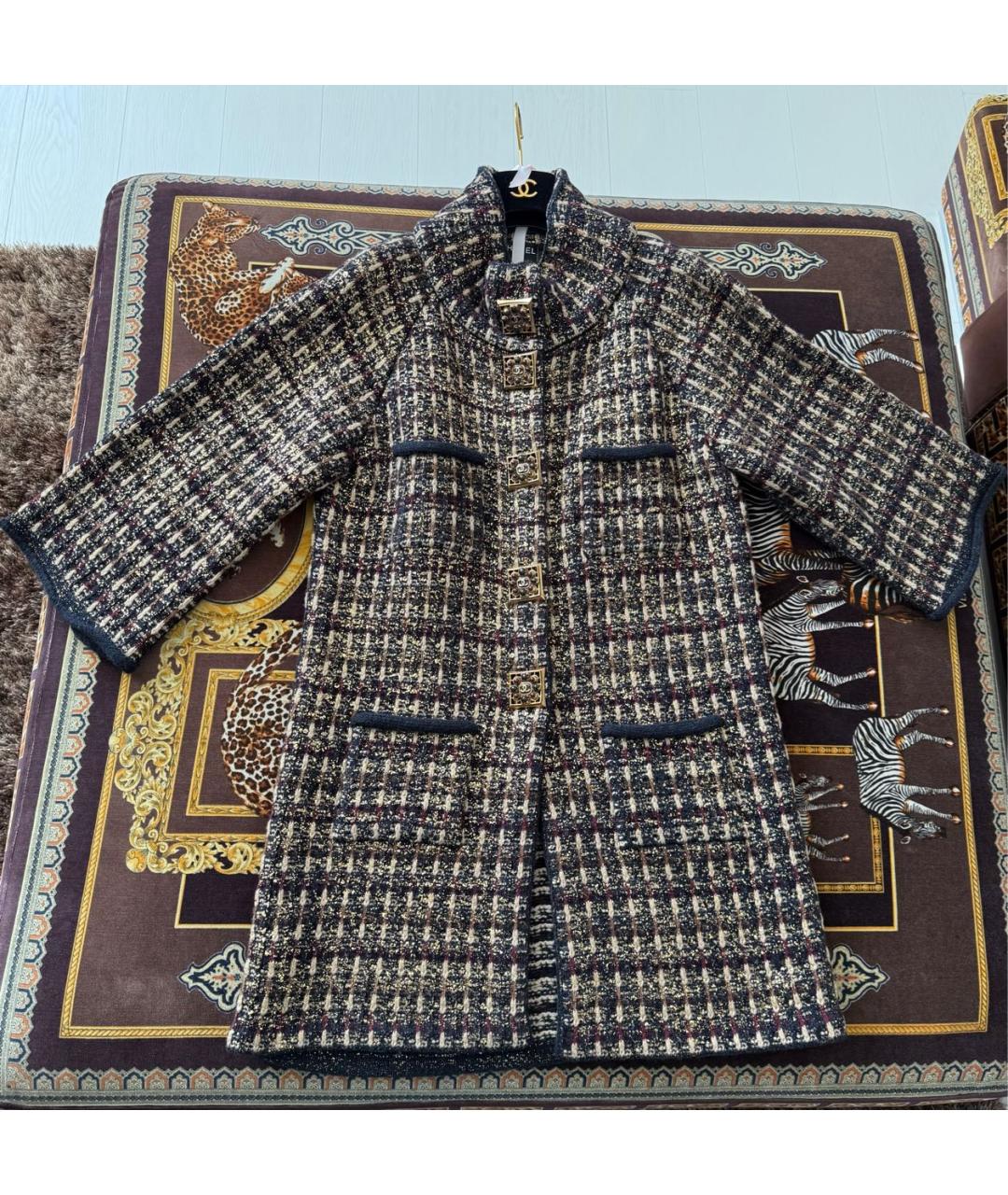 CHANEL Коричневое шерстяное пальто, фото 8