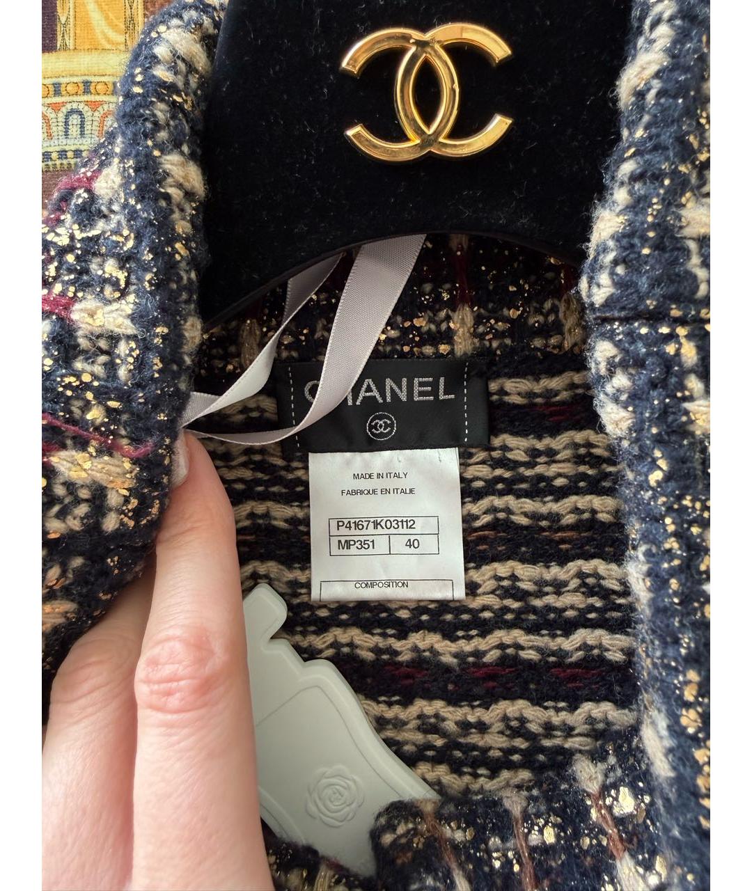 CHANEL Коричневое шерстяное пальто, фото 4