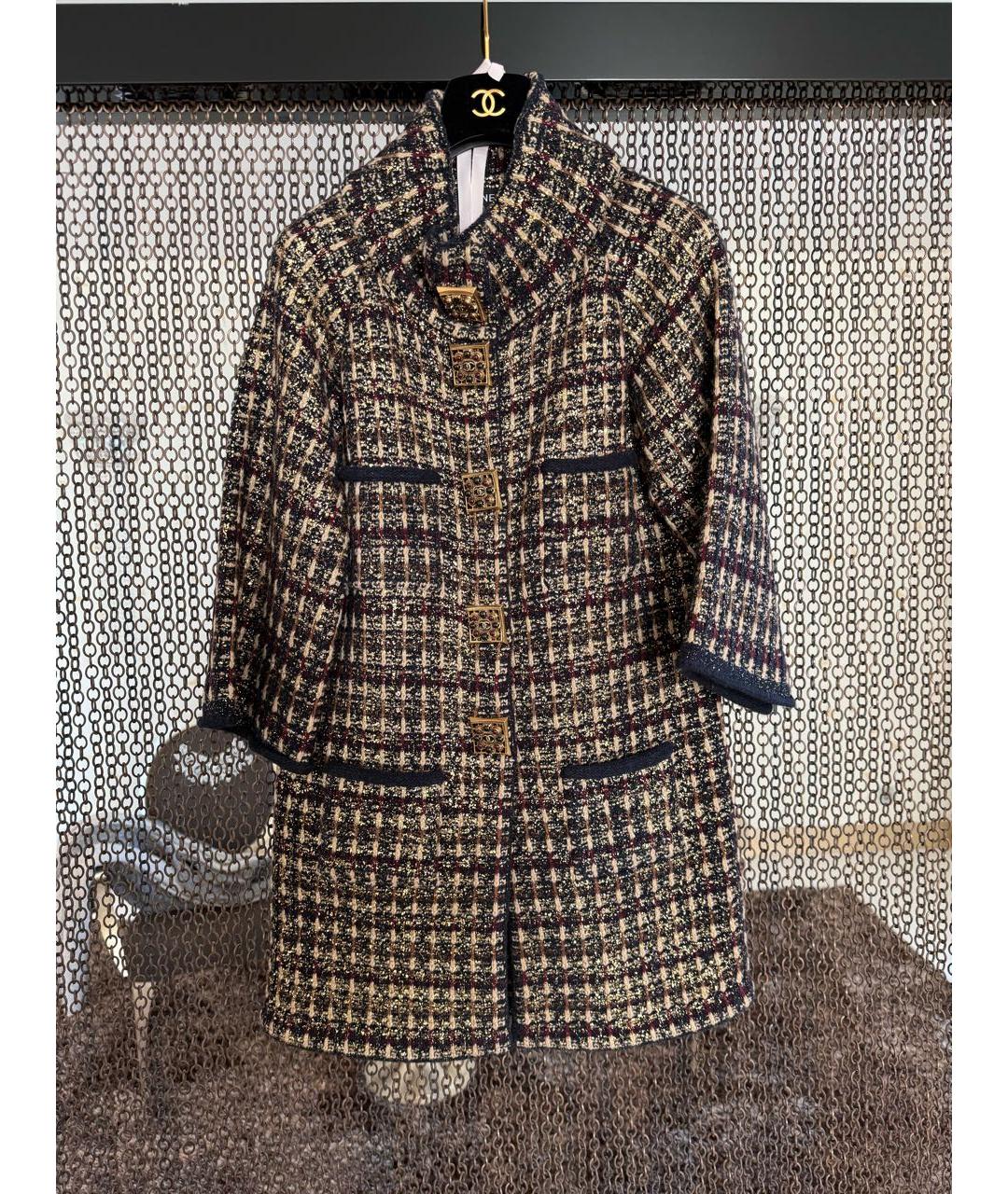 CHANEL Коричневое шерстяное пальто, фото 9