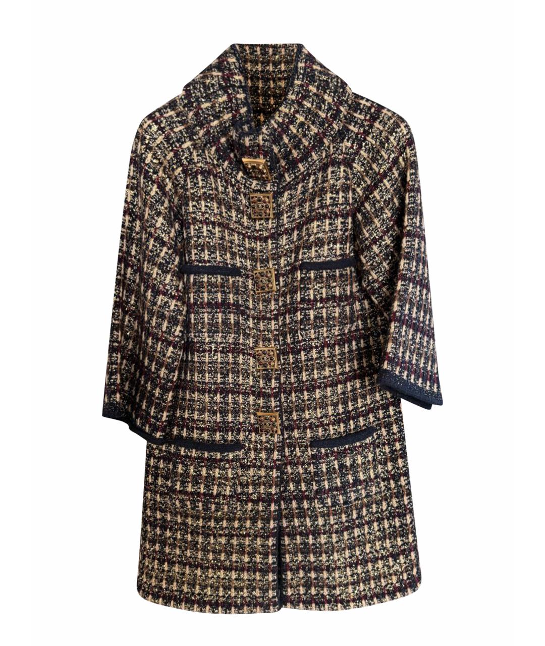 CHANEL Коричневое шерстяное пальто, фото 1