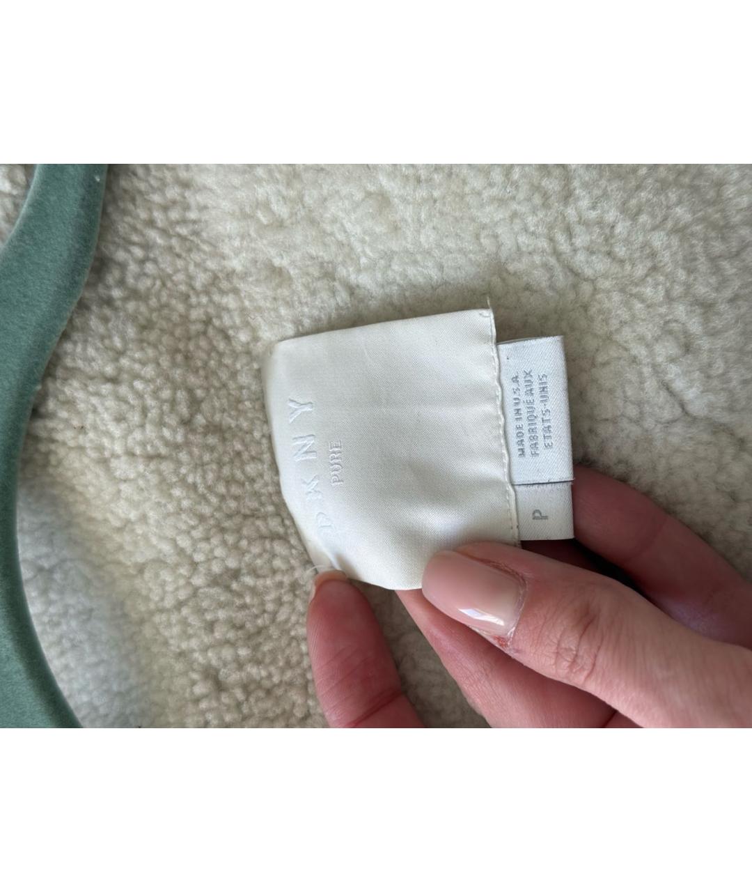 DKNY Серая кожаная дубленка, фото 6