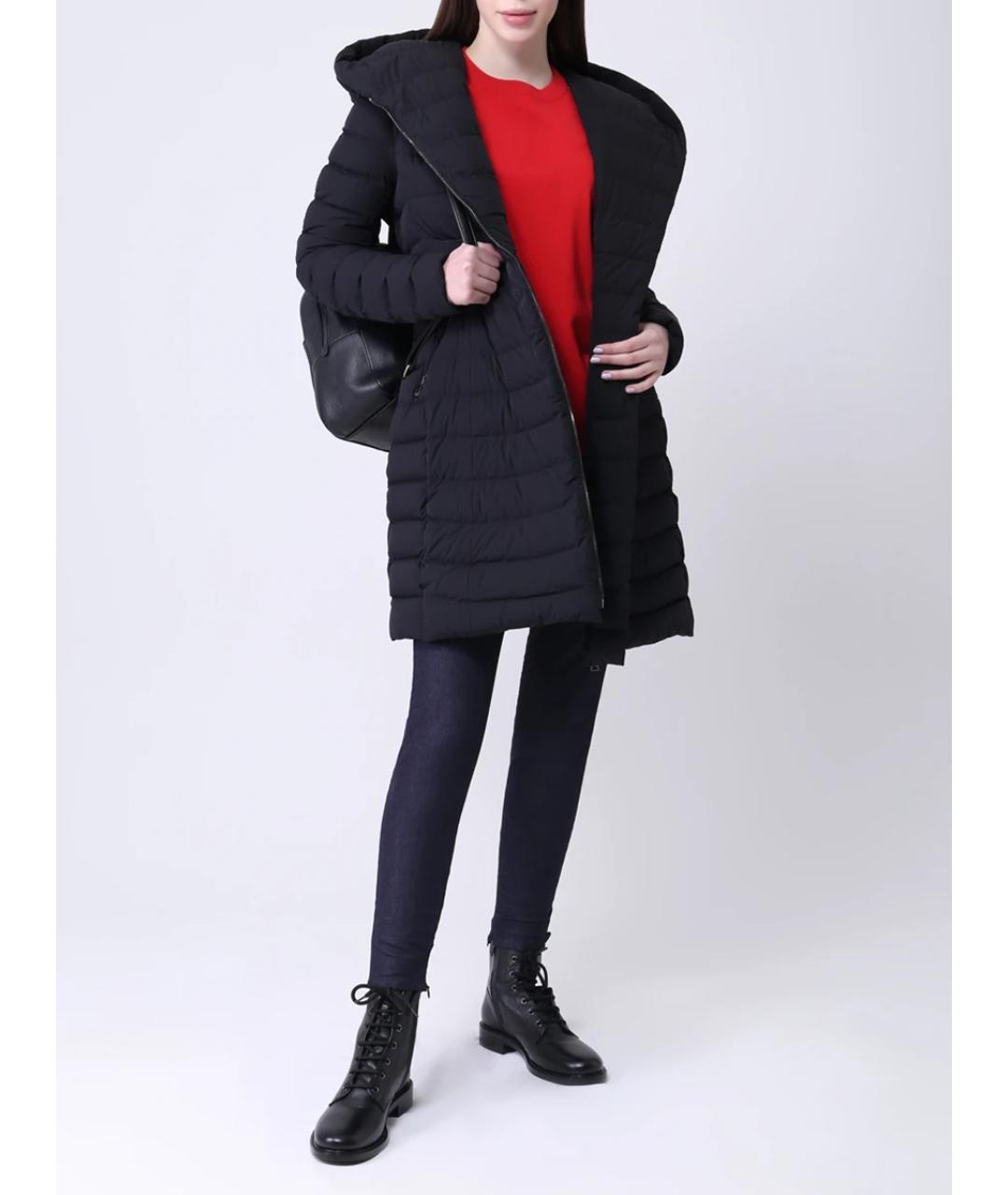 MONCLER Черный полиамидовый пуховик, фото 2