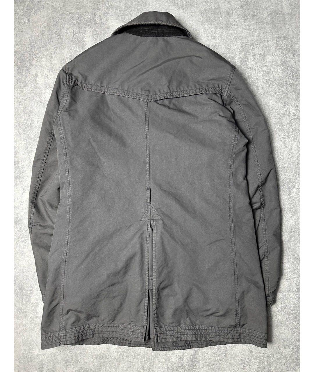 STONE ISLAND Антрацитовый полиэстеровый тренч / плащ, фото 6