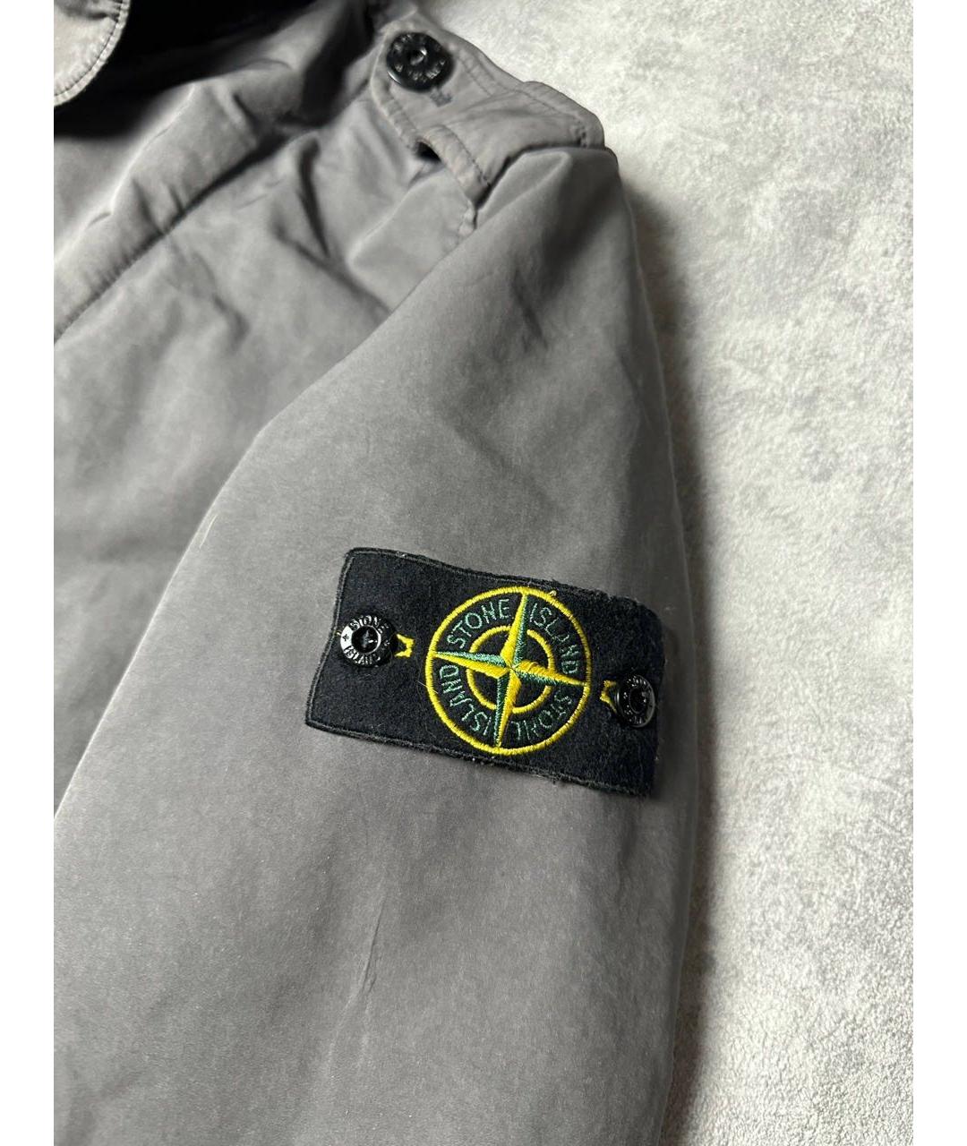 STONE ISLAND Антрацитовый полиэстеровый тренч / плащ, фото 5