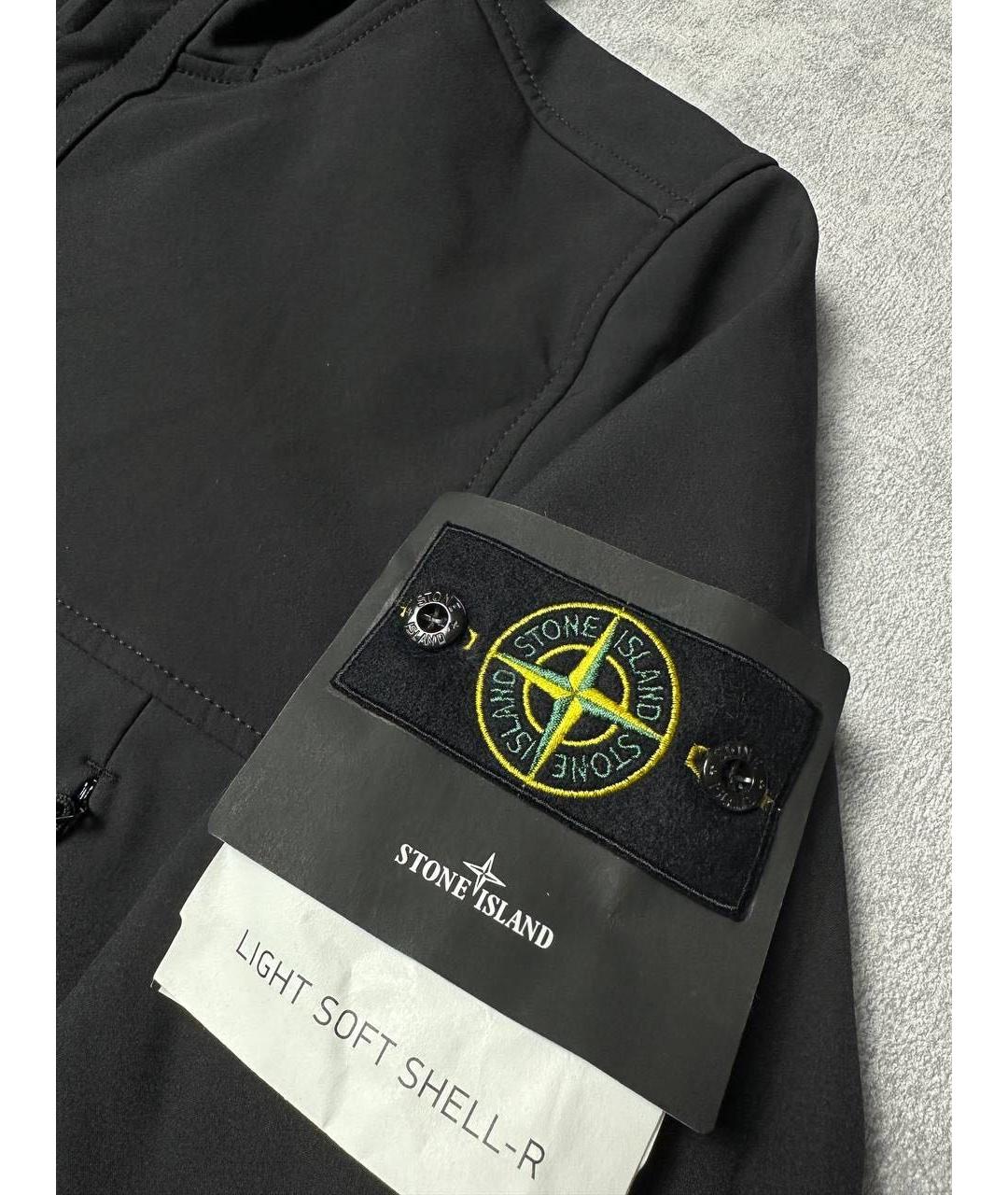 STONE ISLAND Черная полиамидовая куртка, фото 4