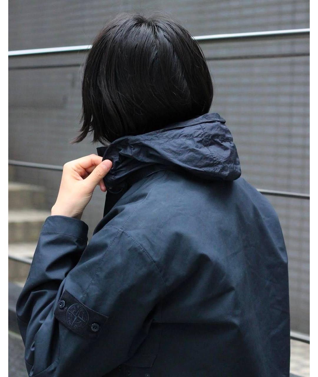 STONE ISLAND Темно-синяя полиамидовая куртка, фото 8