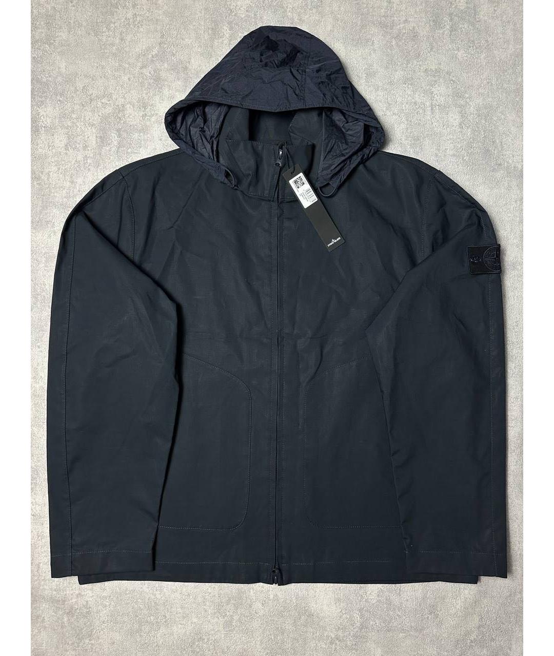 STONE ISLAND Темно-синяя полиамидовая куртка, фото 9