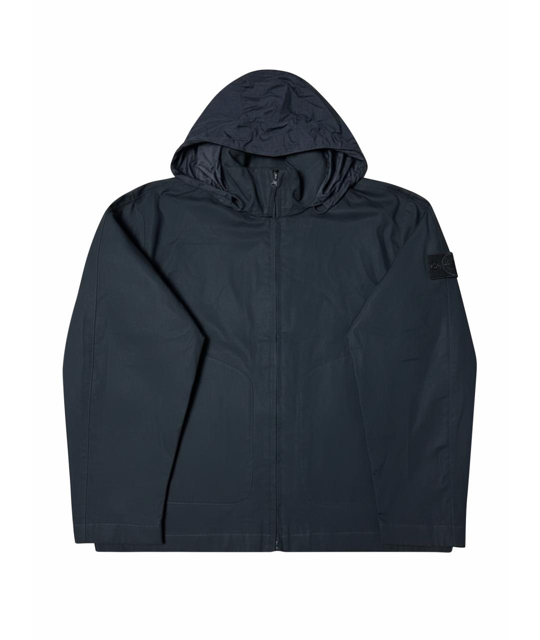 STONE ISLAND Темно-синяя полиамидовая куртка, фото 1