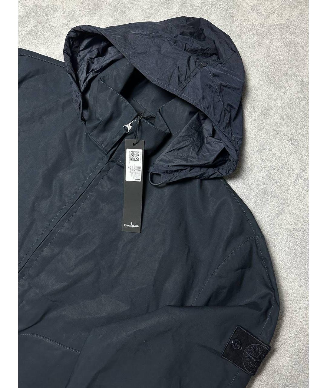 STONE ISLAND Темно-синяя полиамидовая куртка, фото 3