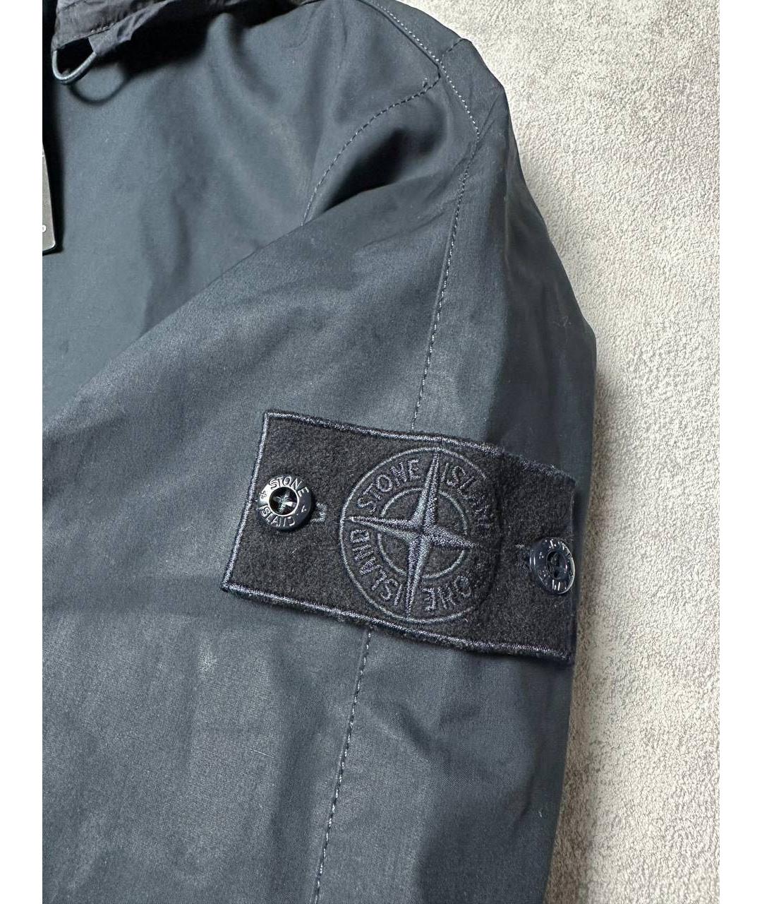 STONE ISLAND Темно-синяя полиамидовая куртка, фото 4