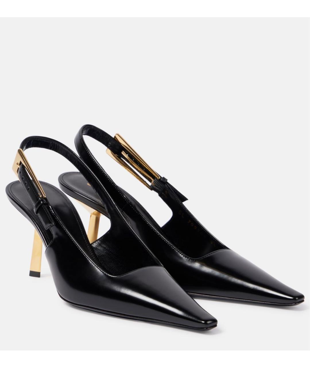 SAINT LAURENT Черные туфли из лакированной кожи, фото 2