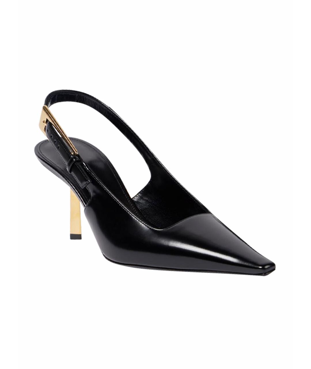 SAINT LAURENT Черные туфли из лакированной кожи, фото 1