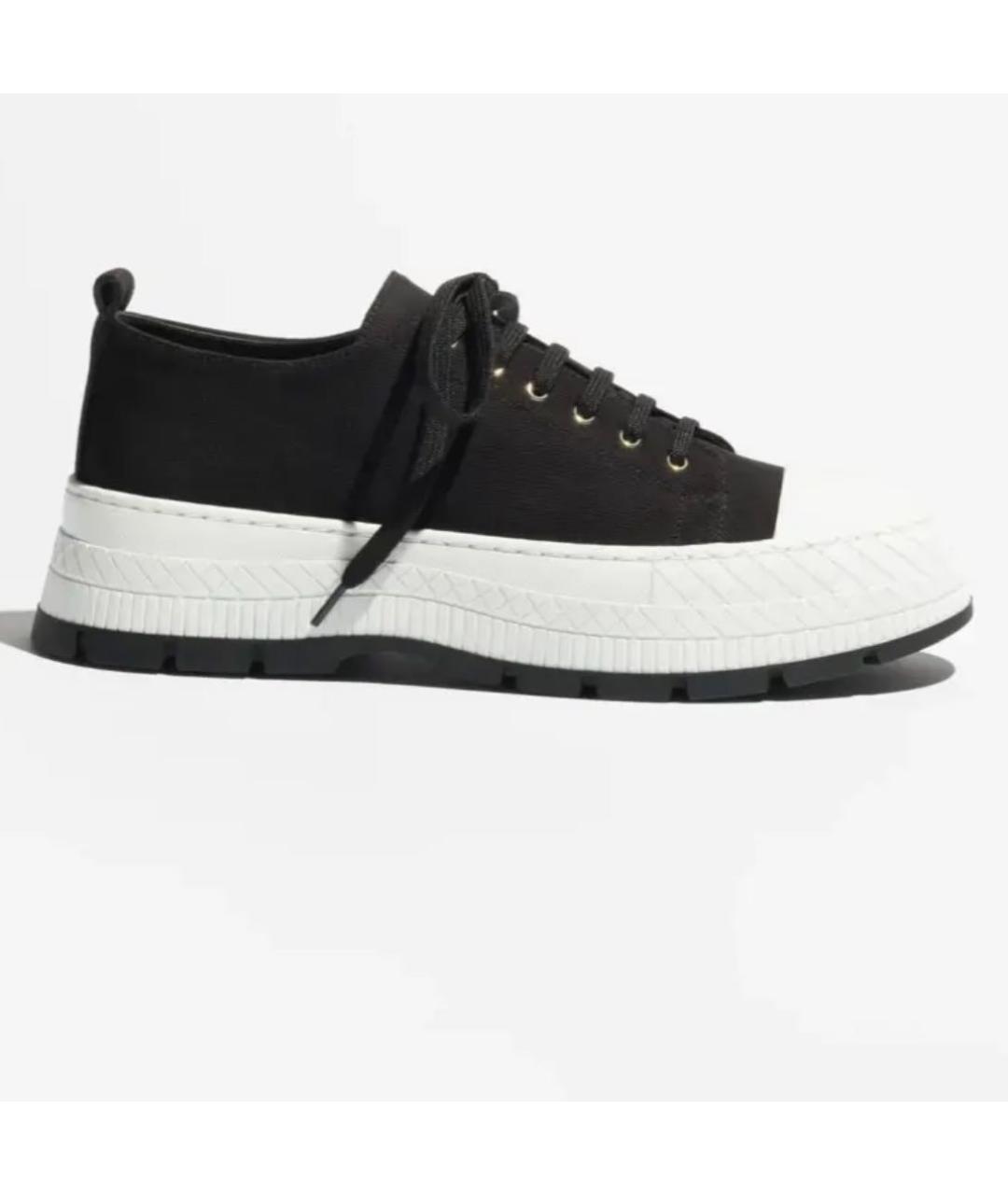 CHANEL Черные текстильные кеды, фото 7